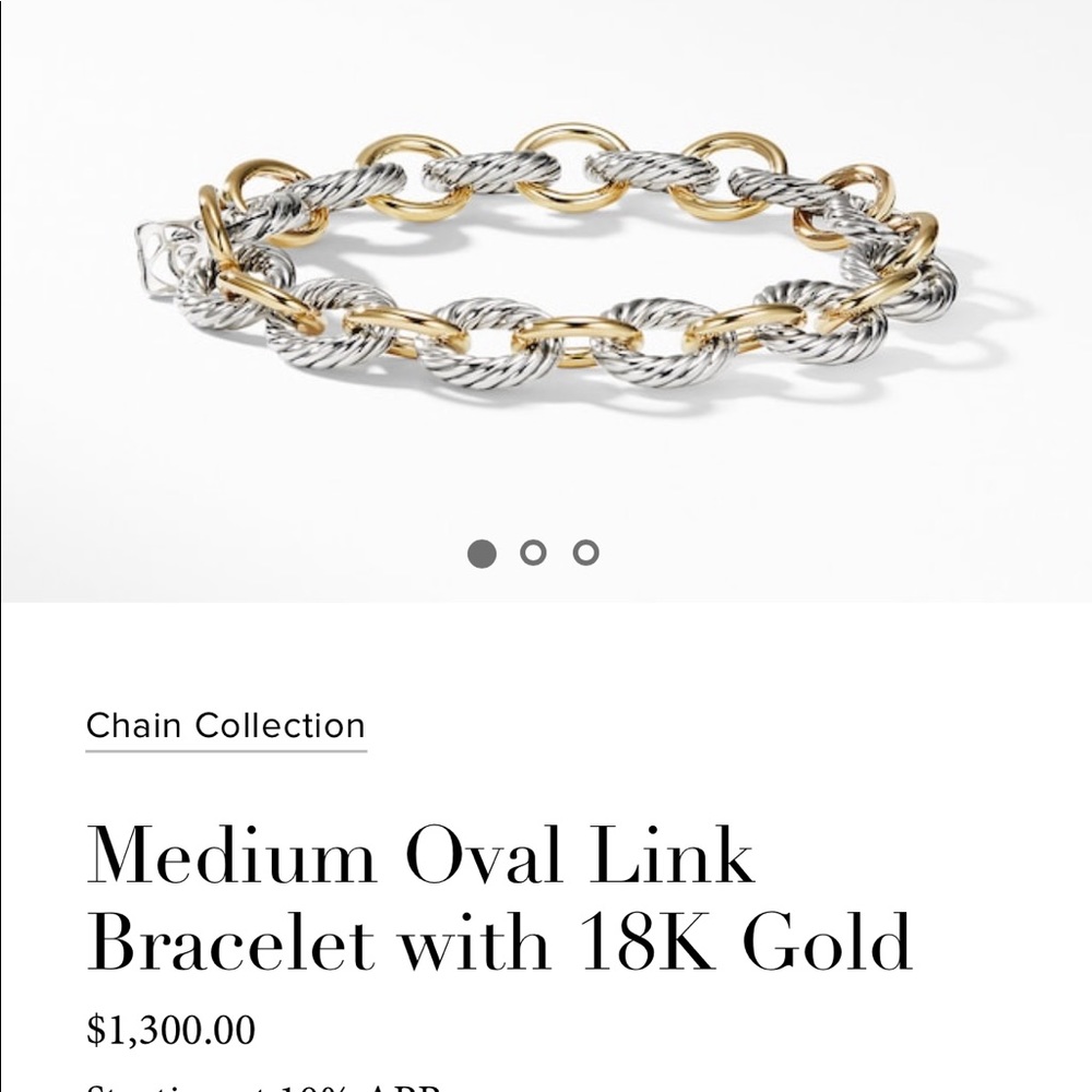 David Yurman Medium Oval Link Bracelet 18k gold